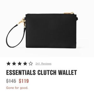 Dagne Dover Essential Clutch Wallet Black NWT